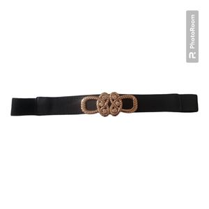 Women's Gold Buckle Waist Belt - Size XS